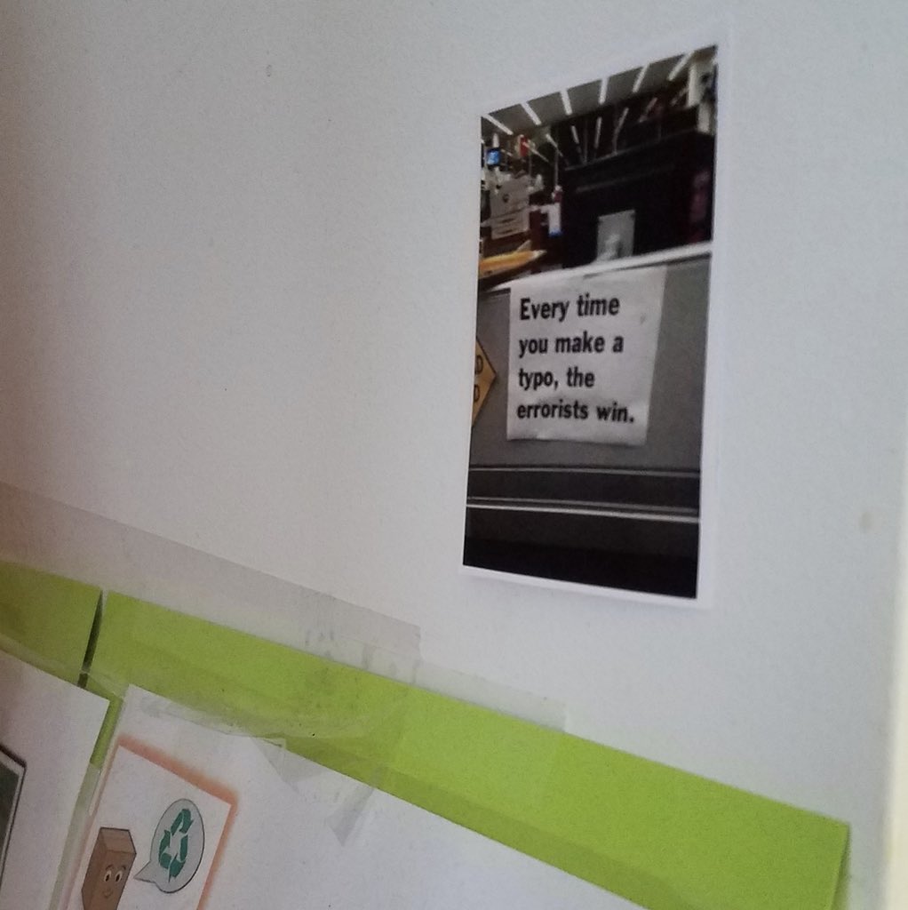 OfficeBanksy's tweet photo. #OfficeBanksy #strikes #again! #downtown #everytime #typo #erroristswin https://t.co/b8mj6LnoLL
