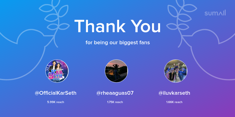solidkarseth's tweet photo. Our biggest fans this week: OfficialKarSeth, rheaaguas07, iluvkarseth. Thank you! via https://t.co/OTyig6jKZf https://t.co/YyDAVmBrnI