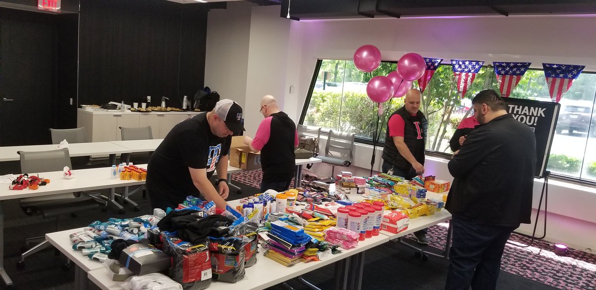 Great day in NJ honoring some #NJU @TMobile Veterans & organizing care packages for #OpGratitude to ship to our warriors 🇺🇸🇺🇸❤❤! The man himself @thayesnet delivered a great msg too! #NERules 
#MobilizeForService
@SimeonBookerIV @yousafb02 @najua_said  @joetesta @keffjennedy