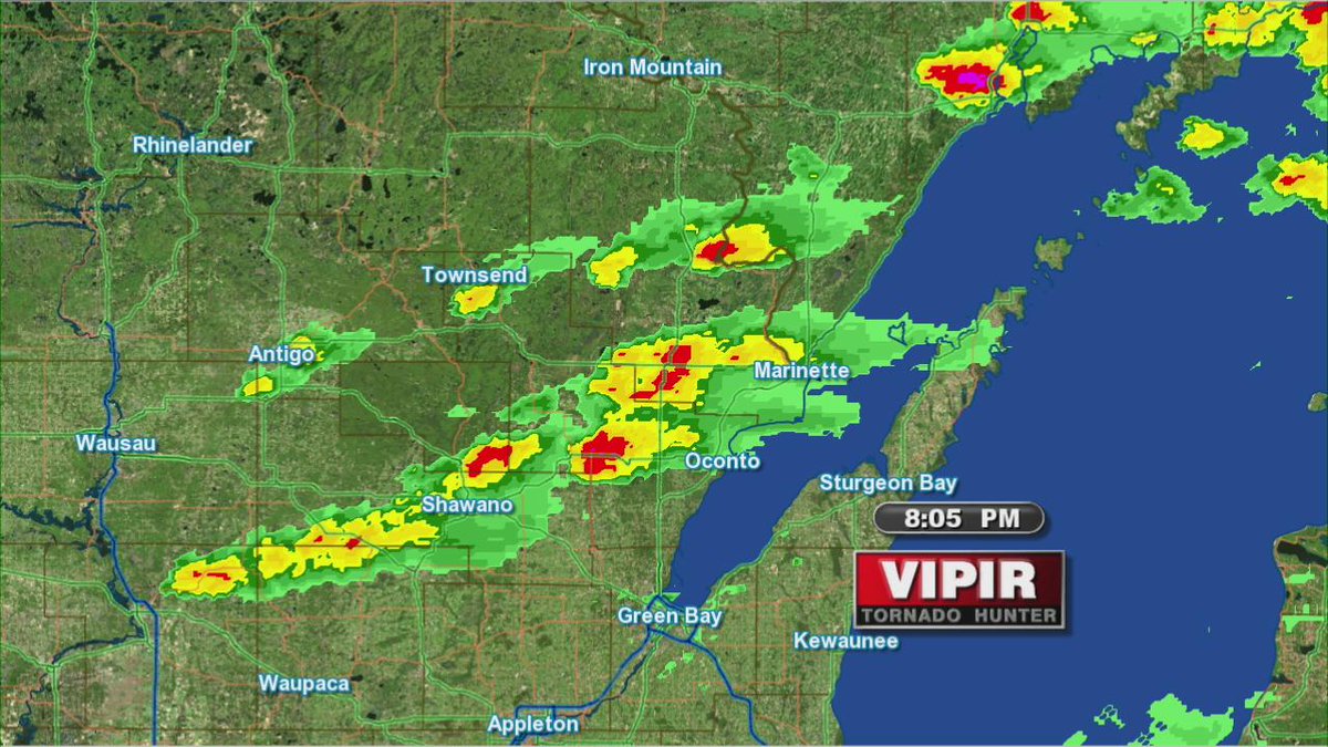 STRONG STORMS moving NNE 45mph. Hail to 3/4"...Gusts to 40mph+... Heavy rain...Dangerous lightning.    #STORMCENTER2   #WIWX