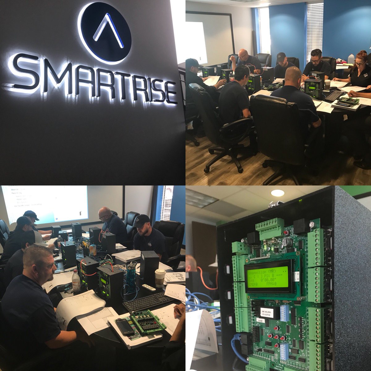 ElevatorEmr's tweet photo. Training on new technology available for the products we support and install is what are known for. Thank you Smartrise Engineering for the manufacturing training today and always providing the best support! #EMR #Elevator #Smartrise #nonproprietary https://t.co/xNSWoPddwD