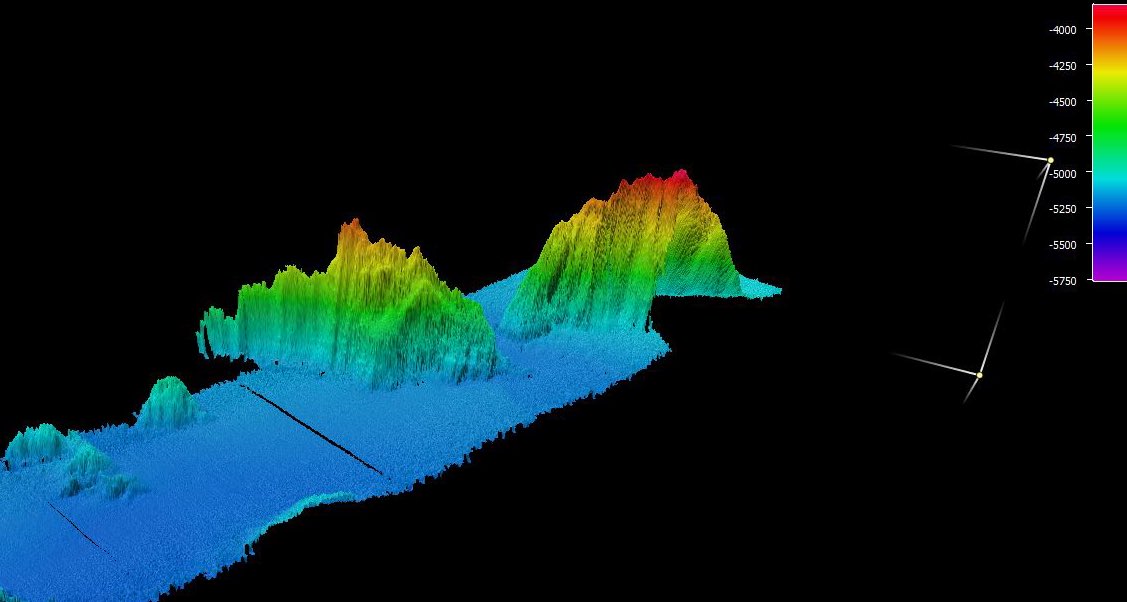 One highlight of our recent voyage was discovering a pair of unmapped seamounts in the #SouthernOcean. Check out the 3D vis of the ship’s underway track  en route to Fremantle - SUPER cool! #RVInvestigator  <a href="/CAPSTAN_Voyages/">CAPSTAN</a> <a href="/seabed2030/">Seabed 2030</a> 

📸 <a href="/mardi_mcneil/">Dr Mardi McNeil (she/her)</a>