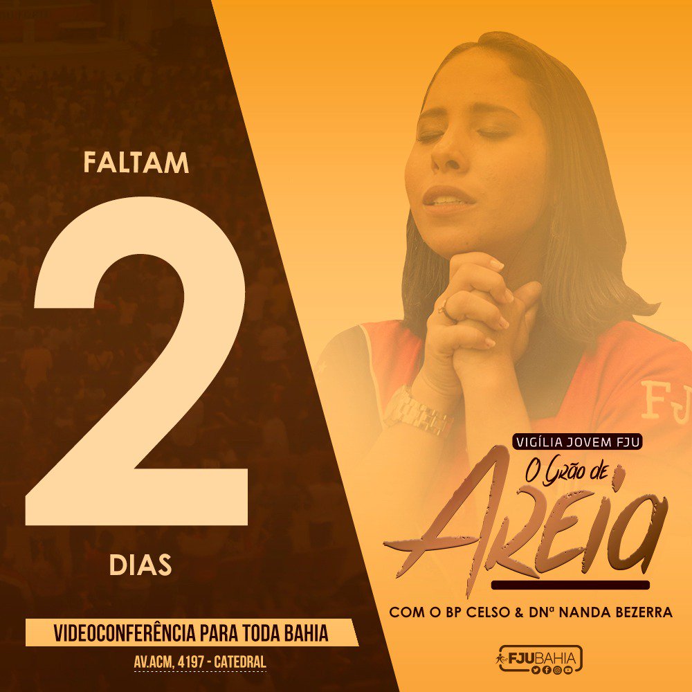 fjucaj10ba's tweet photo. E a contagem regressiva continua... faltam apenas 2 dias para uma madrugada muito especial 😊 Você não pode perder!
#fju #sejafeliz #vemprafju https://t.co/7G1GpEBX3R