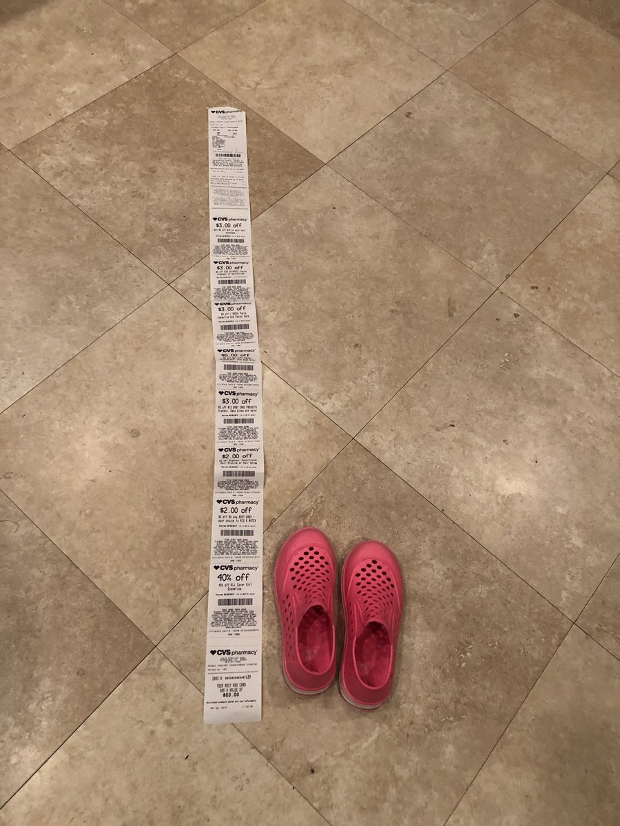 daliacolon's tweet photo. You know you’re shopping at #CVS when you buy one item and the receipt is as tall as you. 🤷🏽♀️ #sorrytrees https://t.co/Nbe9YfDlFj