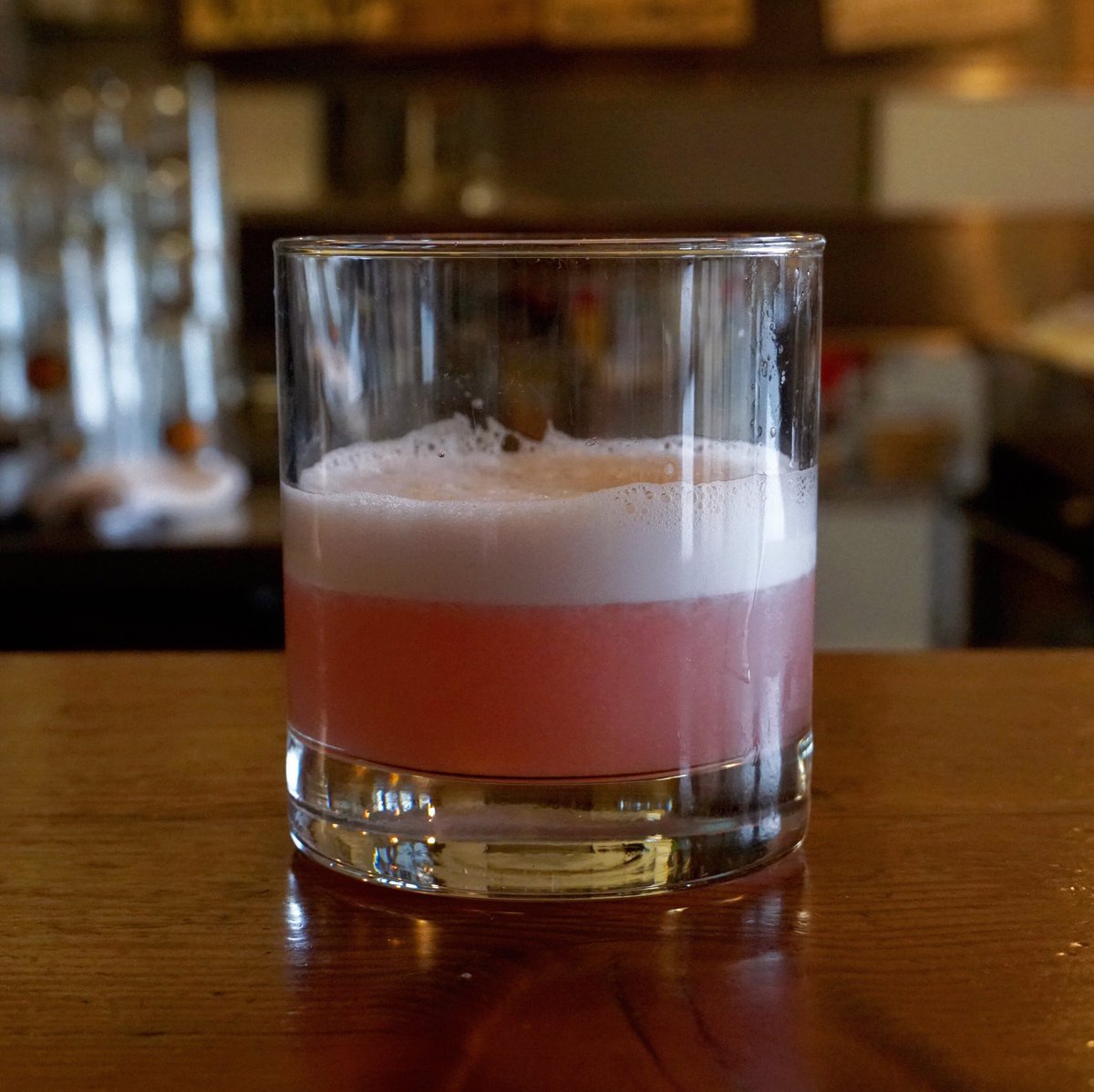 rangefish's tweet image. This week’s feature cocktail - Gin Campari Sour - Campari, gin, lemon, simple syrup &amp;amp; egg white shaken over ice. 🍹