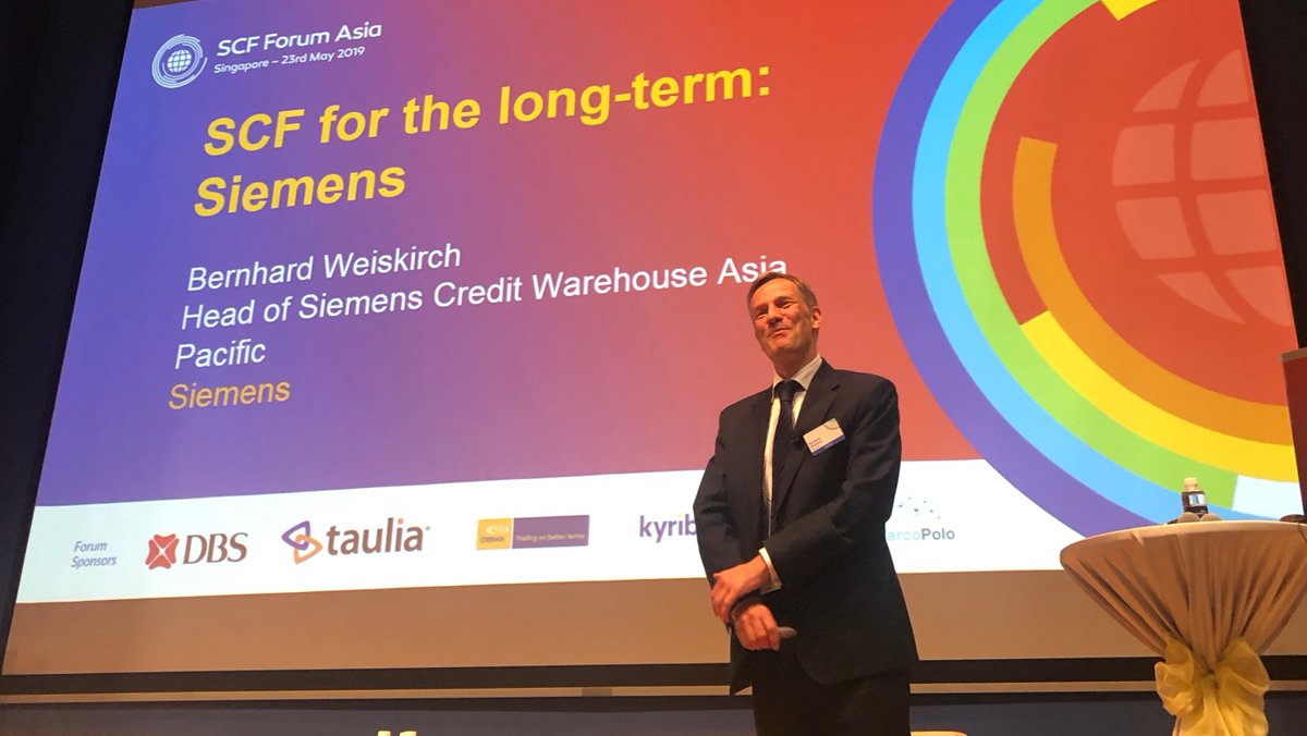 SCFBriefing's tweet photo. Afternoon session has started at SCF Forum Asia: Bernhard Weiskirch is explaining how Siemens's award-winning supplier finance programme works
#scfasia #supplychainfnance https://t.co/Ts51WZeR6c