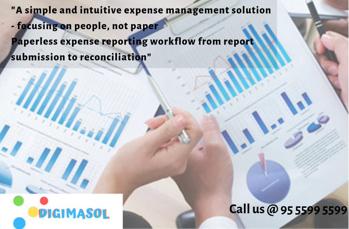 Digimasol1's tweet photo. "A simple and intuitive expense management solution - focusing on people, not paper
Paperless expense reporting workflow from report submission to reconciliation"
Visit: https://t.co/KORy36vV9T
Reach us @ 95 5599 5599
#EnterpiseAppDevelopement, #NativeAppsDevelopment https://t.co/2jF66eSJme