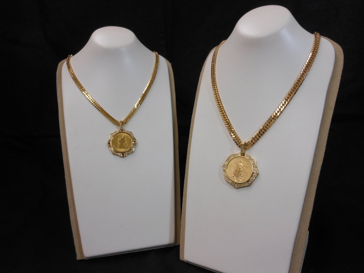 コインペンダントとセットにしてみてはいかがでしょうか コインペンダントも取り扱いしています。 #喜平 #コイン #新品喜平 #コインペンダント  #K18 #コイン枠