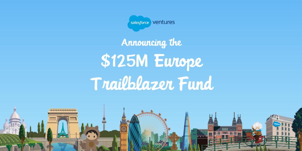 SalesforceUK's tweet photo. Today @SalesforceVC announces their new $125M Europe Trailblazer Fund for entrepreneurs building startups in the Salesforce ecosystem. @alexkayyal tells us what this means for UK startups https://t.co/aMWzLiPvWd #SalesforceTour https://t.co/XyZ0qtuyJw
