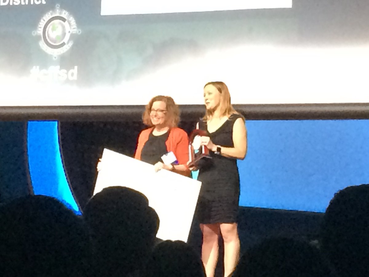 Classroom of the Future Innovation In Education TOSA of the Year Award winner Kelli Mocny.  So proud of you. ⁦@OsideUSD⁩