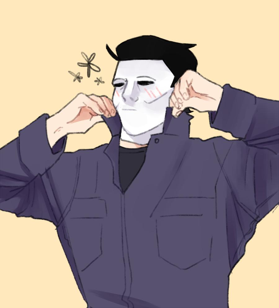 michael myers popping his collar to get ready for murder time (ref used! #d...