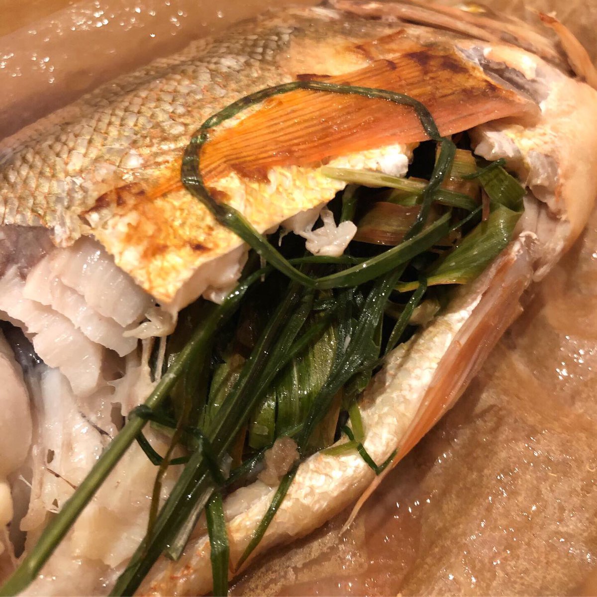 TDigested's tweet photo. Made of sterner stuff—homegrown, too.

#lemongrass #echalote #shallots #homegrownherbs #bakedfish #roastfish #roastedfish #papillote #enpapillote #foodculture #foodtradition #foodhunter #foodblogger #theworlddigested 
#メバル #レモングラス #エシャロット #ベトナム料理 #食文化 https://t.co/Vu1epxdZX9