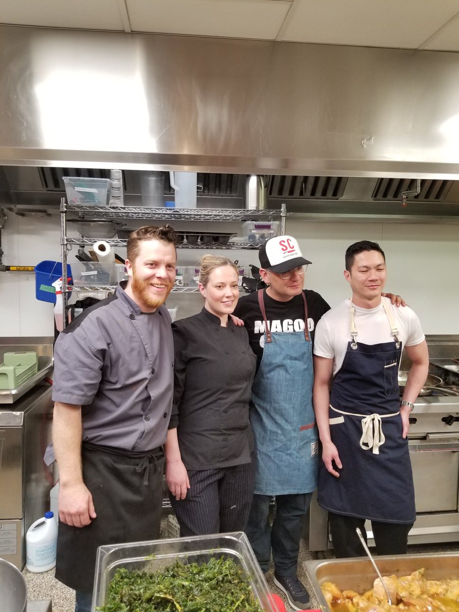 Robin_Brownlee's tweet photo. What started as an idea by @MichaelMaxxis a few months ago came to fruition tonight at the @TNCyeg with the Feast as we shared a fine meal created by Edmonton's best chefs with our community members. This is Edmonton at its best. @mustardseedyeg @ElCortezYEG @LondonLocalYEG https://t.co/gWwmUeWNgc