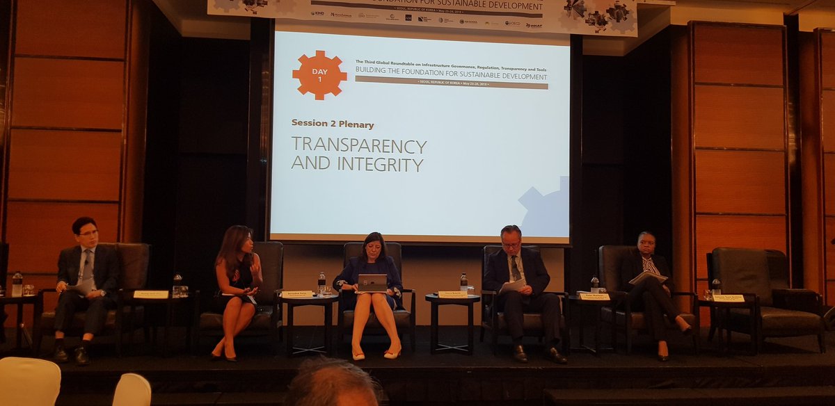 ELaugov's tweet photo. Bernadine Fernz of @opencontracting speaking on infrastructure that is open by design to avoid capture and to include stakeholder voices in design and monitoring. https://t.co/n8NAyCEE06
