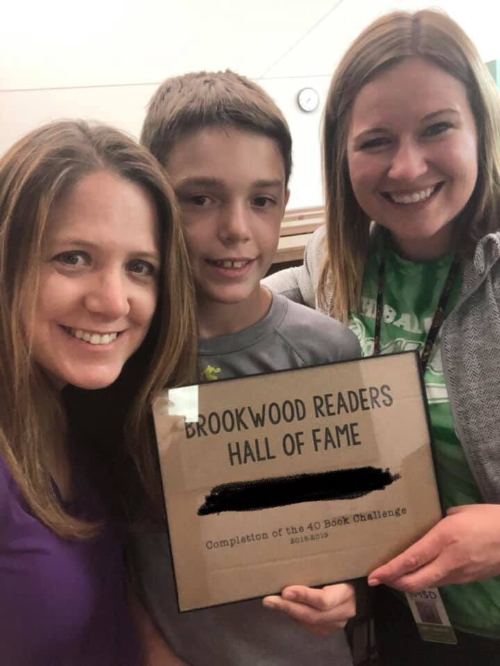 missmihelic's tweet photo. This #bkreader completed The 40 Book Challenge and left a @Flipgrid book review for each book. He has earned the first spot on the Brookwood Readers Hall of Fame! #bklibrary #proudlibrarian https://t.co/AEnRtpCFBP