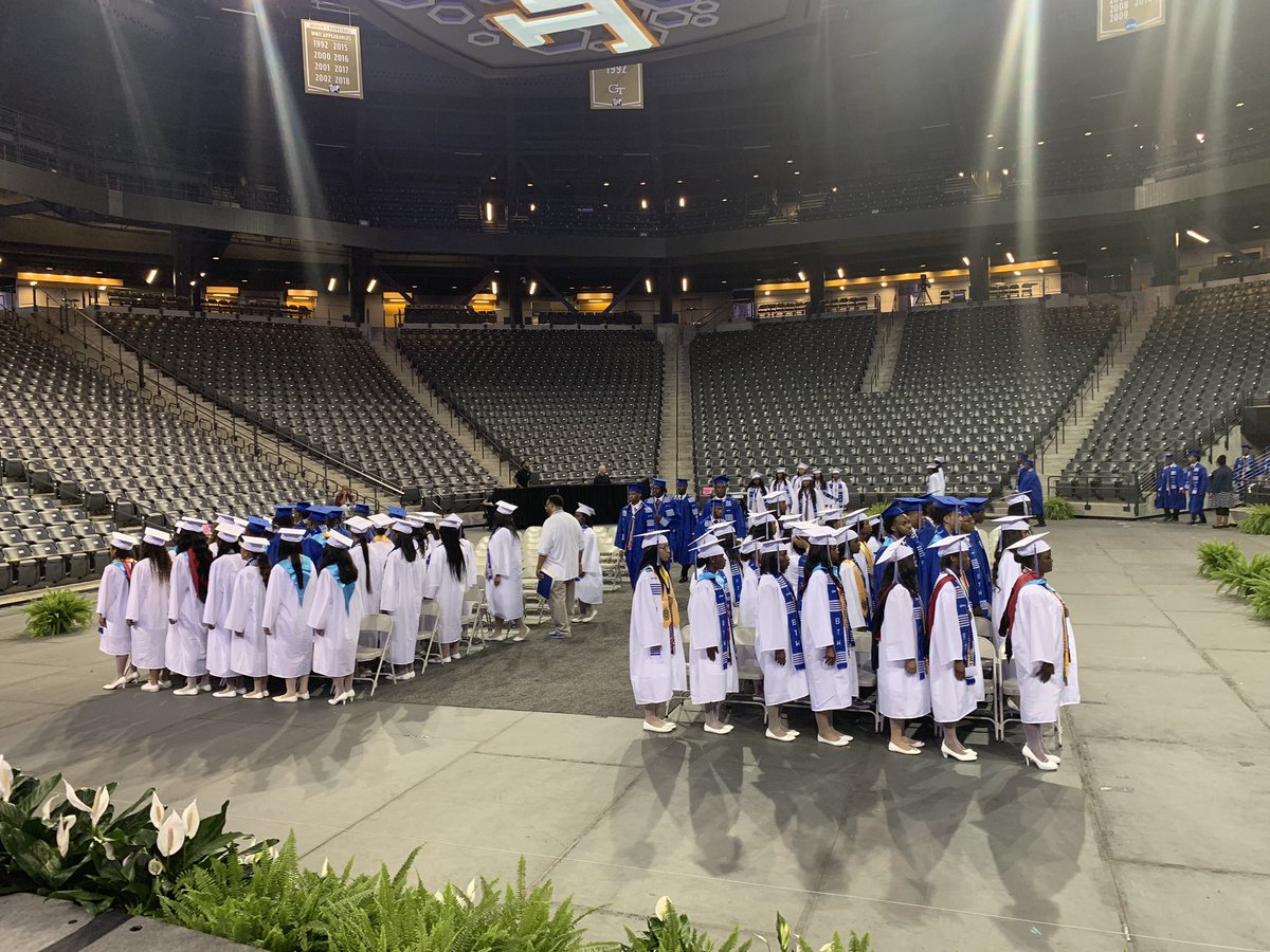 EduLdrRBJr's tweet photo. Just a few more snapshots from today’s rehearsal. @APSWashington principal @PrincipalBTW reviewing the script before our run through. @apsupdate @CarstarphenMJ @Atldepsupt @dan_a_sims #graduationseason #legacy #onward #mccamishpavilion #operationgradnation #graduation2019 https://t.co/j8C8P76vJX