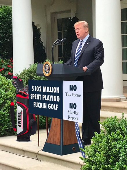 JohnSulliPhoto's tweet image. The #PresidentOfGolf @realDonaldTrump is as transparent as the vacuum of space. *Everyone* can see right through him - Including supporters who capitalize profiting bigly and others who'd hurt our entire nation to spite those they hate.

#USFail
