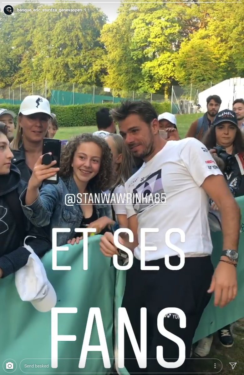 chda7777's tweet image. Stan made some fans very happy last night despite the defeat 👌🇨🇭♥️ #AlwaysGraciousInDefeat #Gentleman #PopularMan #StanTheMan #Wawrinka #GenevaOpen (@genevaopen instastories)