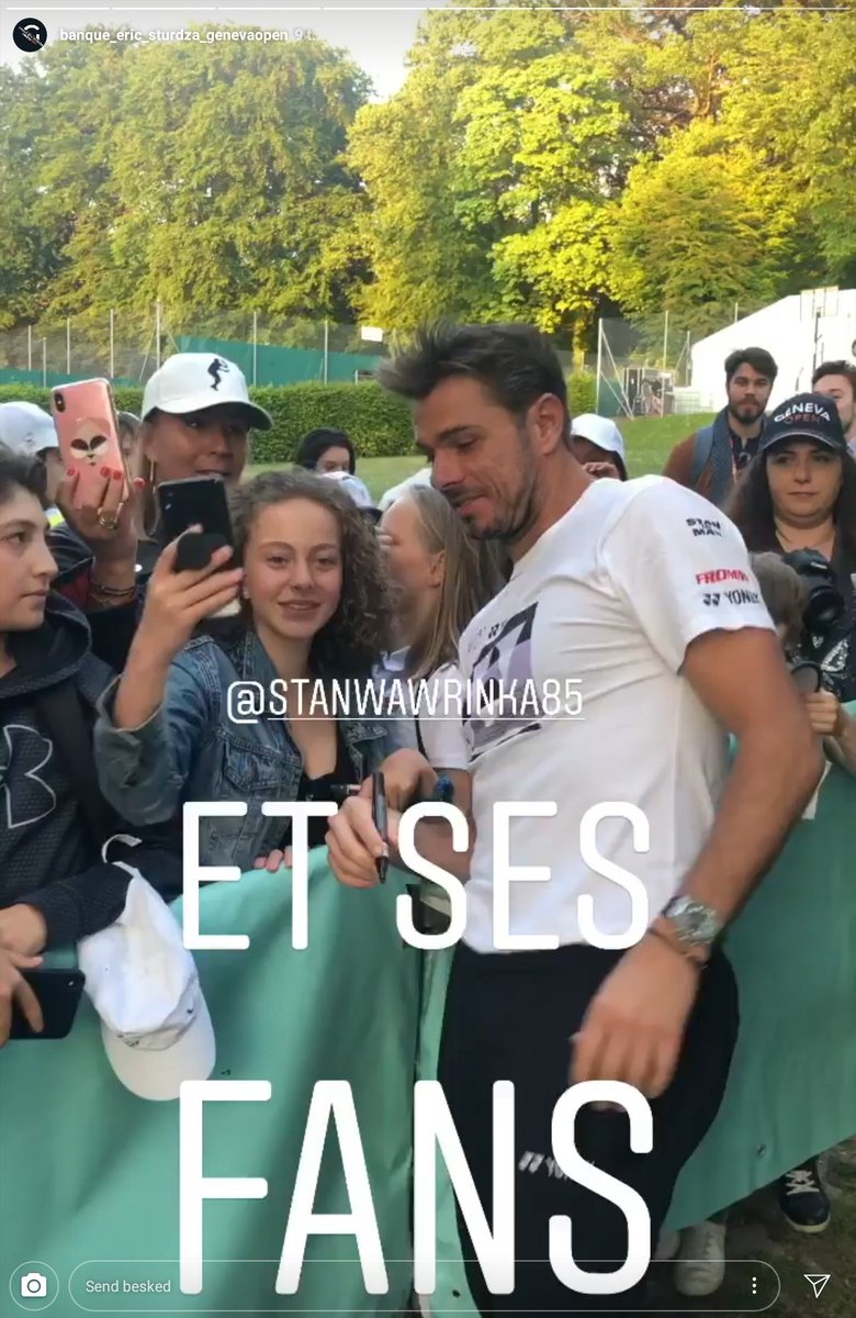 chda7777's tweet image. Stan made some fans very happy last night despite the defeat 👌🇨🇭♥️ #AlwaysGraciousInDefeat #Gentleman #PopularMan #StanTheMan #Wawrinka #GenevaOpen (@genevaopen instastories)