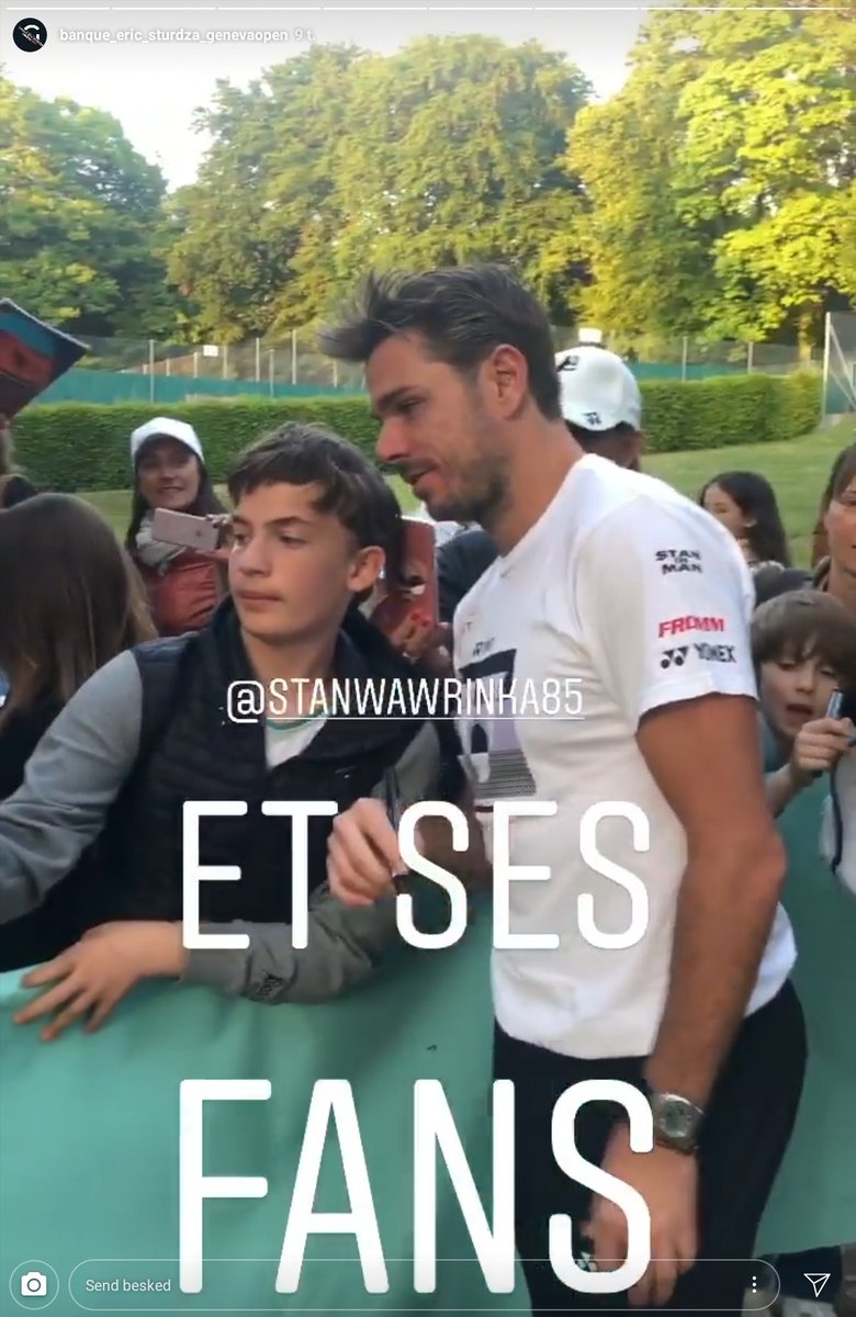 chda7777's tweet image. Stan made some fans very happy last night despite the defeat 👌🇨🇭♥️ #AlwaysGraciousInDefeat #Gentleman #PopularMan #StanTheMan #Wawrinka #GenevaOpen (@genevaopen instastories)