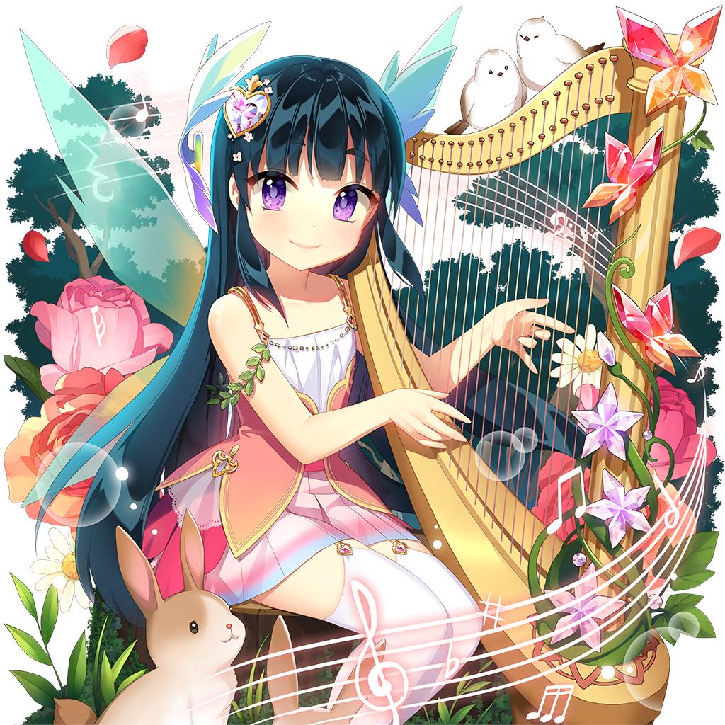 ウチの姫さまがいちばんカワイイ 25日17時からpur アンナ新登場 生まれたての精霊さんが迷わないように この竪琴の音色で導いてあげるのです Cvは田中真奈美さん イラストはsaltさんです みなさん こちらですよ ふふ 王子もちゃんと