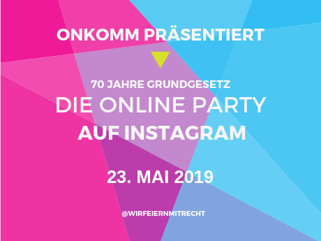 Heute ist der große Tag: #70JahreGG. Herzlichen Glückwunsch uns allen! 

Und heute Nachmittag steigt die #OnlineParty unserer Studies. Was das jetzt wieder genau ist, könnt Ihr hier nachlesen: ok.mediencampus.h-da.de/blog/die-gross… #onkomm #Grundi #wirfeiernmitRecht