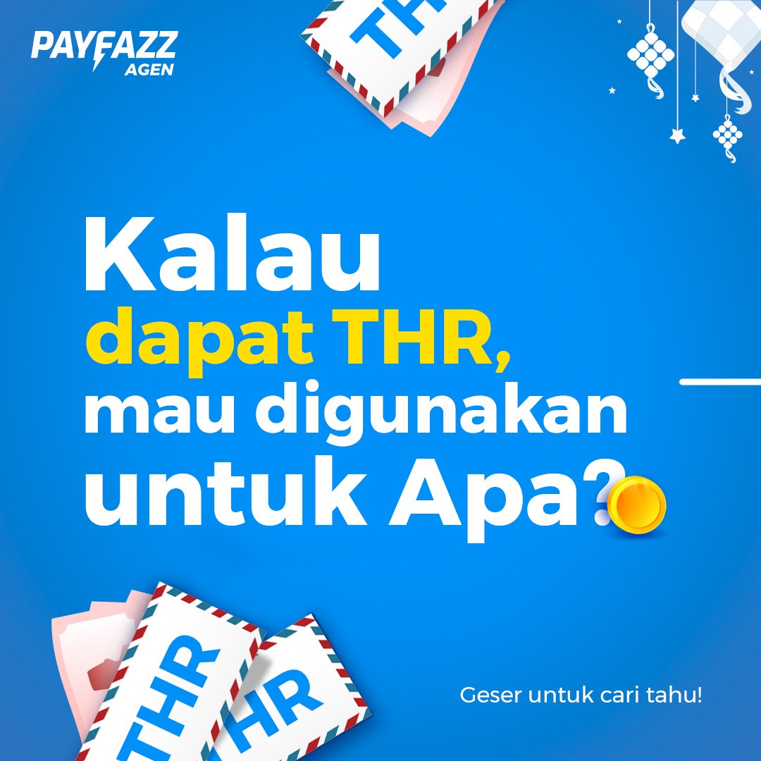payfazzofficial's tweet image. Hi, Sobat PAYFAZZ?

Ada yang sudah dapat THR kah?

Nah, bagi yang sudah, kira-kira mau digunakan untuk apa?
--
#PromoTHR
#2019JadiKaya
#2019JadiKayaBerkah 
#2019JadiKayaBersamaPAYFAZZ 
#BukBerPAYFAZZ
#BuruBerkahPAYFAZZ