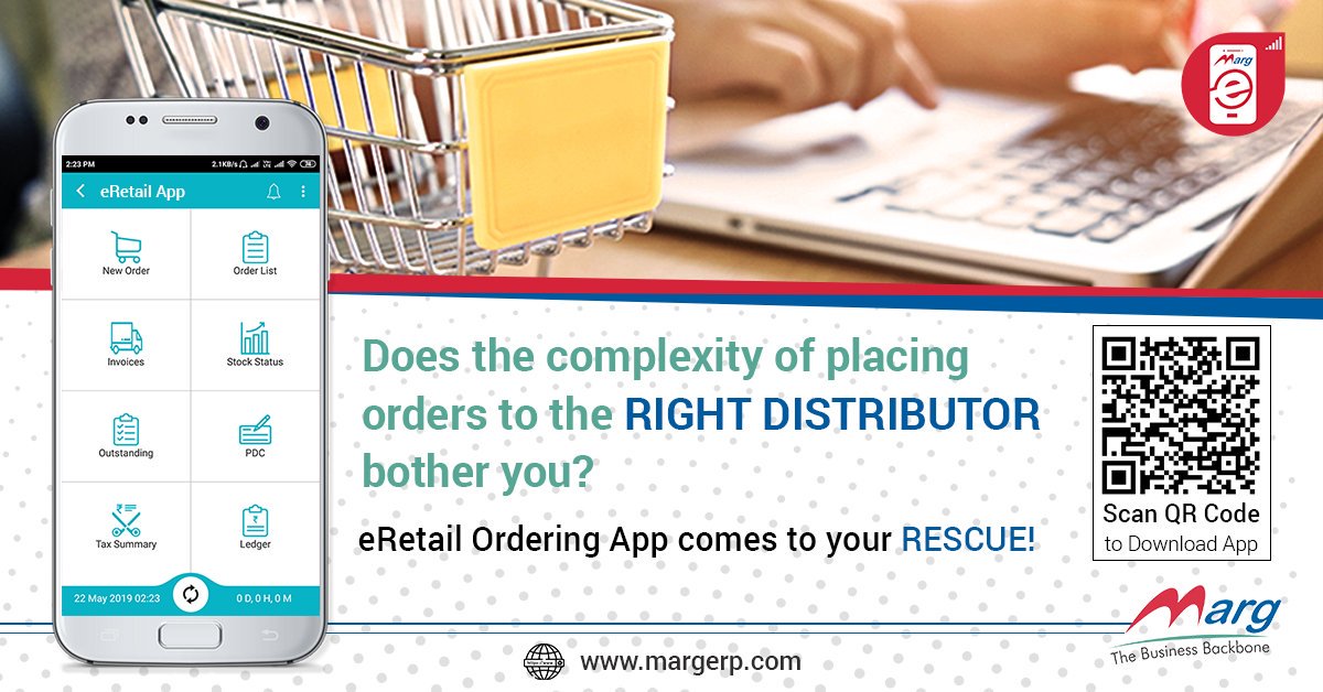 Compare various factors like stock availability, prices, schemes and discount before placing order to your distributors. #MargERP eRetail App: A smart retailer's choice.
Download Now: bit.ly/2VJhW7J
Call for a free demo: 9555061626
