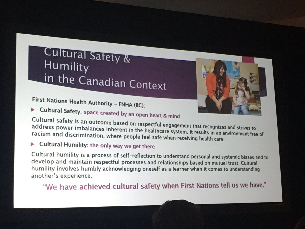 glendaduruptAHS's tweet photo. Cultural Safety and Cultural Humility - thank you for giving an excellent session @cwieman #CanadianBioEthics #indigenoushealth #culturalsafety #culturalhumility #CBS19 https://t.co/Y71sh6kysD