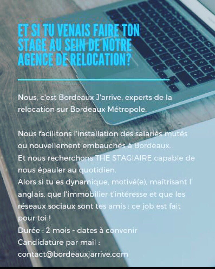 Bordeaux J Arrive On Twitter Recherche Stagiaire Recrutement Stage Immobilier Startup