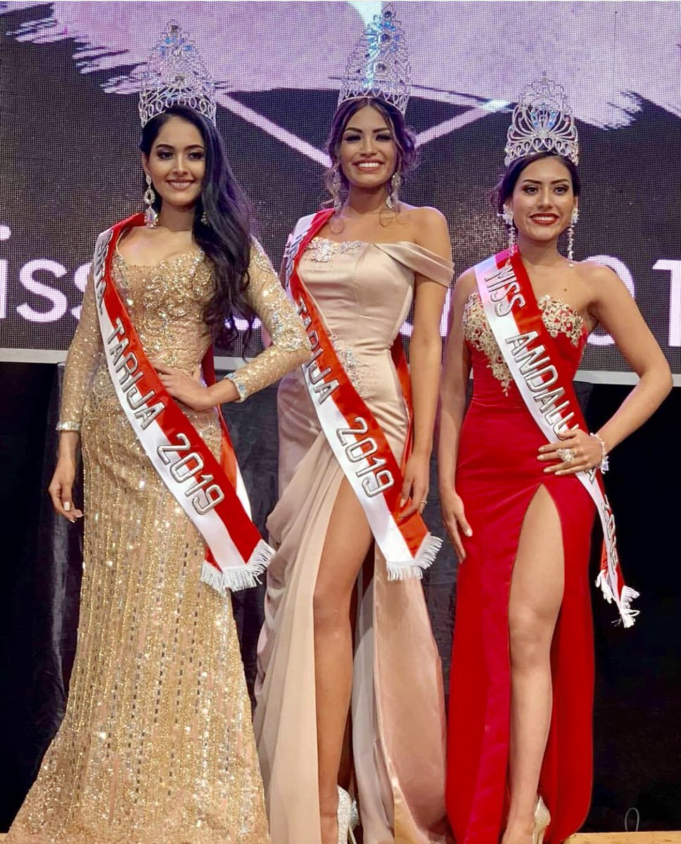 PGloriaOficial's tweet photo. Miss Tarija ya tiene sus nuevas soberanas
Miss Tarija 2019 Angelica Romero
Srta. Tarija 2019 Kamile Crespo 
Miss Andalucía 2019 Valeria Romero 
#misstarija2019 #griseldamarquez https://t.co/d2qTlV9Fu1