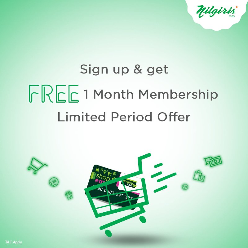 nilgirisstores's tweet photo. Nilgiris brings to you an exciting offer! Sign up &amp; get a FREE 1 Month Membership along with Minimum 10% Discount + Free Home Delivery for 365 days. So what’s the wait for? Become a member - https://t.co/DUonliUR71 https://t.co/M3zRPmd8gZ