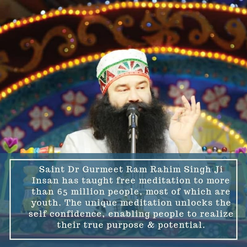InsanGeet77's tweet photo. 65 millions people learnt method of meditation from Baba Ram Rahim Ji and serving humanity and living a blissful life.. they are doing social welfare works only with the guidance of St.DR.@Gurmeetramrahim ji.
#InspirationOfMillions https://t.co/dZcKdBaE6v