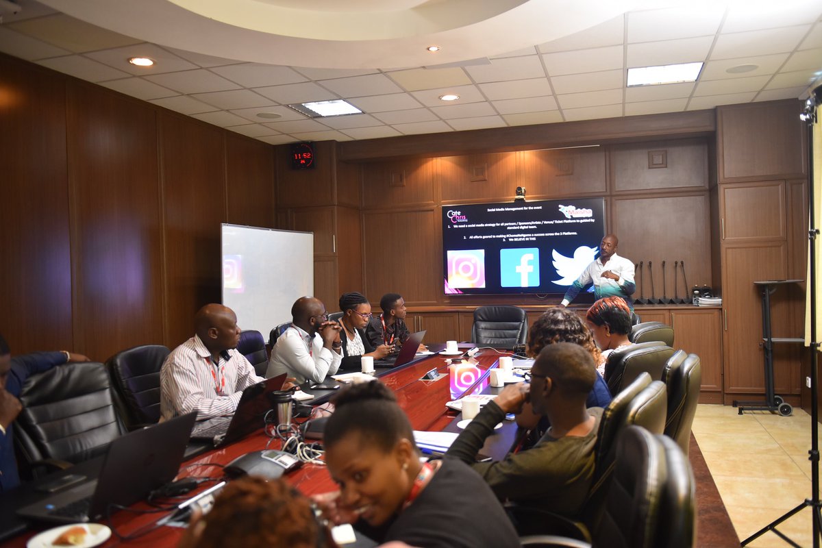 chriskirwa's tweet photo. The #SituationRoom for @RadioMaisha 
#ChomaNaNgoma Event.
The Planning .... Tic Toc Tic 
31:05:2019 @Kicc_Kenya 
@CateChrisLimited 
Planning meetings ....@SDEKenya @KTNKenya @ticketsasa @AshleysKenya @CocaColaAfrica @lesusexecutive @KICC_kenya @EMS_Kenya 
#OurEventsLife https://t.co/QEHBgg1Kqk