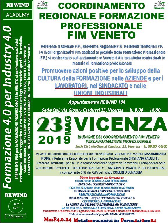 RewindFim's tweet photo. A Vicenza i dirigenti FIM del Veneto condividono la strategia per un’efficace attuazione del #DirittoSoggettivo nelle aziende metalmeccaniche @BentivogliMarco @FIMCislStampa https://t.co/JogJrvLxub