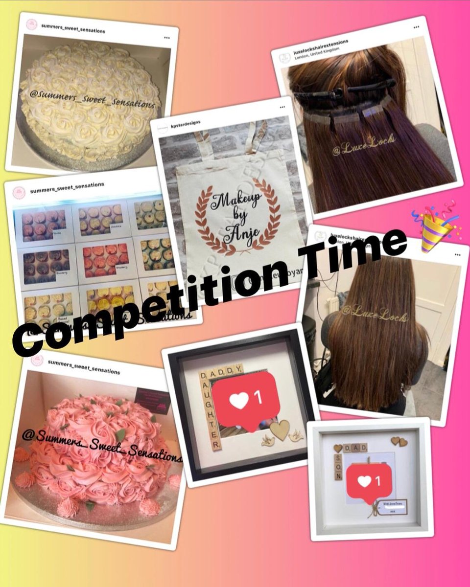 Head over to Instagram and Facebook! Follow the instructions on the competition posts.  #win #competition #giveaway #joinin #gottobeinittowinit #personalised #cakes #hairextentions