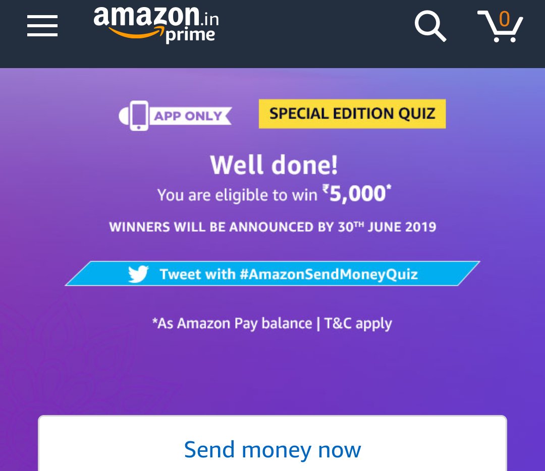 dharmareddyn's tweet image. #AmazonSendMoneyQuiz