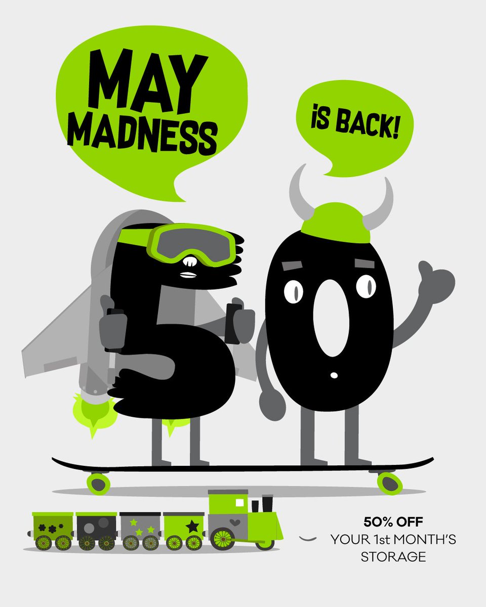 It’s mad! It’s manic! It’s mind-blowing! So it must be May Madness at The Box! We’re giving a massive 50% off your first month’s storage so give us a shout at 800-THEBOX (800-843269) or visit theboxme.com before you miss out.