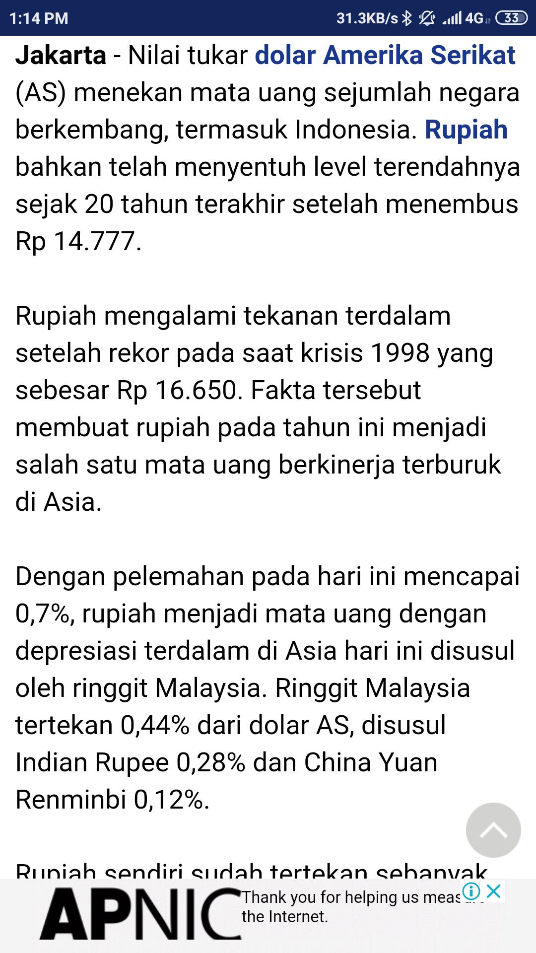 Penukaran ringgit ke rupiah hari ini