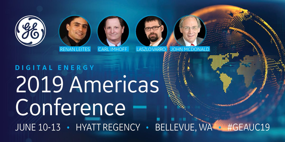 smithey_lori's tweet photo. Join energy thought leaders Renan Leites, Carl Imhoff, Laszlo Varro &amp; @johndougmcd on June 10 @GE_Power's Americas Conference in Bellevue, WA to explore how dynamic energy ecosystem is creating value for customers. Don't miss it! Register today @ https://t.co/Ba7qtPcj1E #GEAUC19 https://t.co/p4F2ztgJco