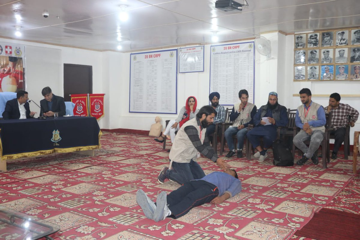 jkircs_official's tweet photo. #IRCSJK kicks off 3 days First Aid program for the 1st batch of @crpf_srinagar for Shri Amarnathji Yatra 2019. The program was inaugurated by Mr. Rajesh Sharma, General Secretary, IRCS J&K State Branch. The training will be provided initially to 150 CRPF jawans in 6 batches. https://t.co/aygPIKGB45