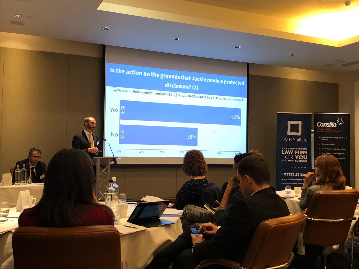 The day of our strategic #employment &amp; #HR conference aimed at C-Suite professionals responsible for #reputation &amp; #ethics finally dawned, complete with interactive case studies .. delegates voting in real time on the subjects under discussion. Loving the tech!