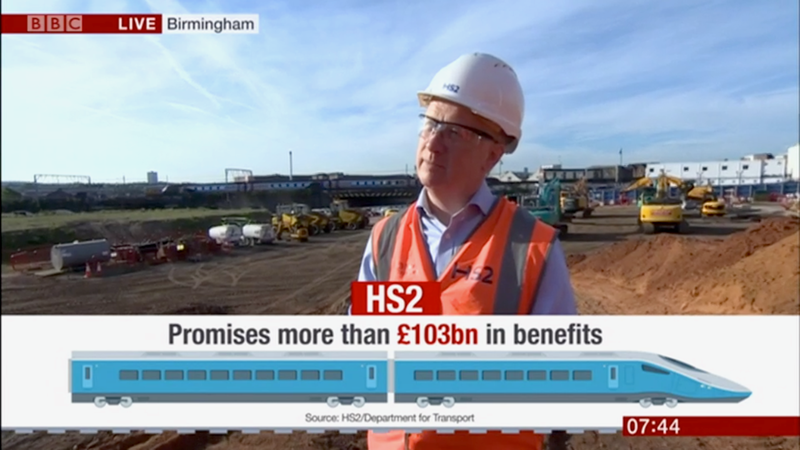 HS2ltd's tweet photo. HS2 now supports 9,000 jobs. @BBCbreakfast interviewed our chief executive this morning to find out more.  Our enabling works prepares the way for viaducts, embankments, stations and the line itself. Find out how work at over 250 sites is gathering pace: https://t.co/177YfGV4Hh https://t.co/Ds7Myx6otG