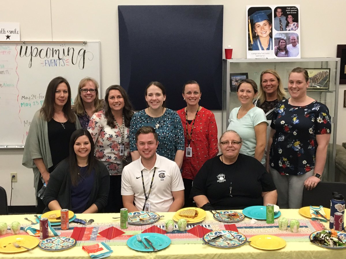 Casteel fine arts staff lunch - saying goodbye to our amazing band teacher. Good luck in Georgia, Mr Eary! We will miss you!