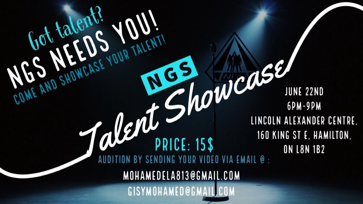 NGSOFFICIAL1's tweet photo. On June 22nd at 6 PM, @NGSOFFICIAL1 will be hosting Talent Showcase at @LACperforming to showcase the best talent in #HamOnt. Interested in auditioning? Email mohamedela813@gmail.com and gisymohamed@gmail.com https://t.co/2Ck9sU6jKJ