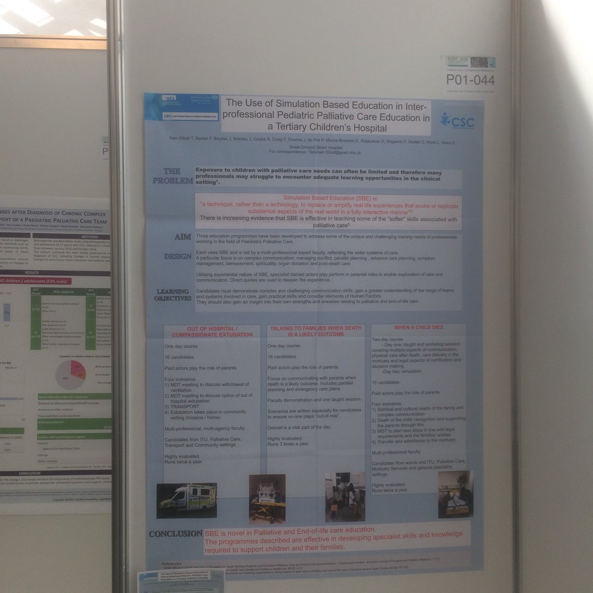 Use of simulation based education in paediatric palliative care #eapcct2019  <a href="/hospiceuk/">Hospice UK</a>  #hospicelearning