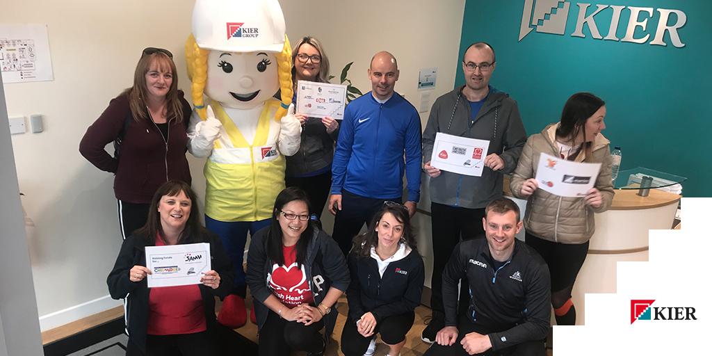 kierconstruct's tweet photo. Day 4️⃣ and our mascot Kiera waves off team #Scotland as they set off on their 9️⃣ mile trek to our project @burrellcollect @glasgowlife.
Thanks to our local sponsor FES Security. 👣
#BootsOnForBuildings #fundraising https://t.co/YUzzyjxmTL