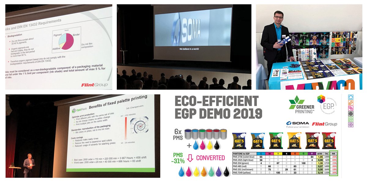 MarvacoLtd's tweet photo. Week’s topic was GREEN PRINT & PACKAGING at Flexo Challenges Conference. Many good presentations and additionally together with SOMA and Flint Group we made a live #HiQ_EGP printing. Thank you SOMA team for a great day! #ExpandedGamut #CMYKOGV #BrandColors #Packaging #Pakkaus https://t.co/I1RMdmE89U