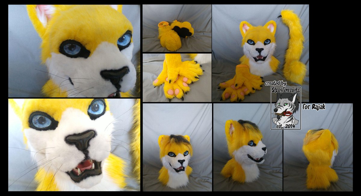 Annnnd (almost) done! Just waiting for the fan to arrive since the one I ordered previously doesn't fit into the muzzle.
Partial fursuit commission for Rajak on FA.