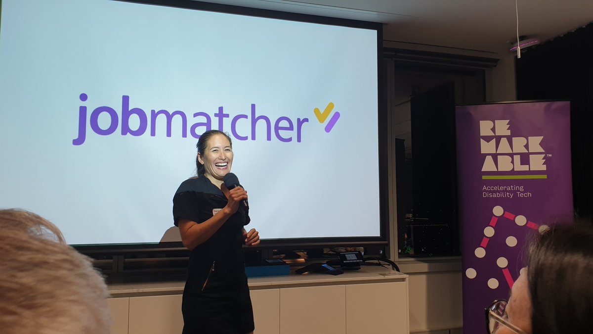 JobMatcherAI's tweet photo. Hooray! @cherylgledhill launching JobMatcher A.I. at @icareNSW @RemarkableTech #DisabilityTech #Neurodiversity #Inclusion https://t.co/8ciViNySto